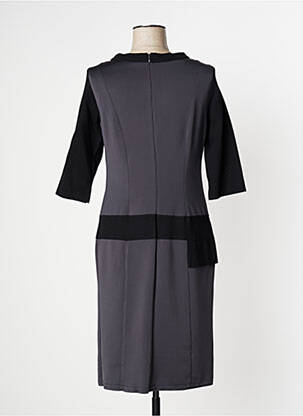 Rochie midi mâneci 3/4 mâneci 3/4 gri O.K.S femeie