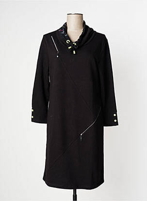 Rochie midi mâneci lungi mâneci lungi negru DOLCEZZA femeie