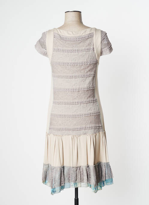 Rochie midi bej O.K.S femeie