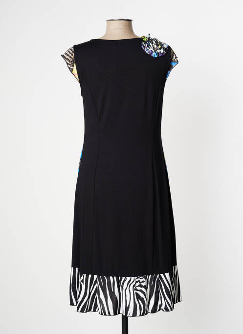 Rochie midi mâneci scurte mâneci scurte negru EVALINKA femme