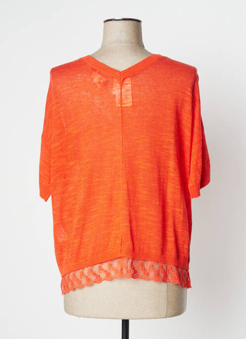 Vestă cu mâneci scurte portocaliu YERSE femeie