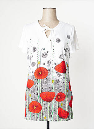 Tunică mâneci scurte alb DOLCEZZA femeie