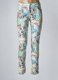 Pantalon slim elasticitate mărime normală albastru RIVIERES DE LUNE femme
