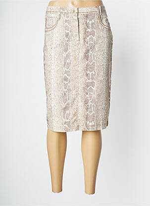 Fustă midi bej JOCAVI femeie