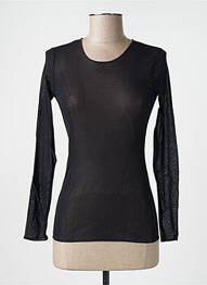 Top/caraco țesătură jersey negru JANIRA femeie