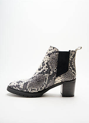 Botine/ghete material neted toc de 7 la 9 cm negru REQINS femeie