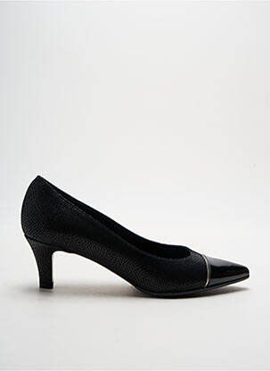 Pantofi cu toc țesătură satinată toc de 4 la 6 cm negru ELATA femeie