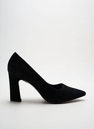 Pantofi cu toc nubuc toc de 7 la 9 cm negru ELATA femeie
