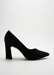Pantofi cu toc nubuc toc de 7 la 9 cm negru ELATA femme