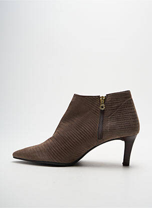 Botine/ghete țesătură satinată toc de 4 la 6 cm gri PEDRO MIRALLES femme