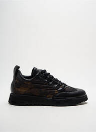 Adidași vârf rotund toc de 4 la 6 cm negru HOGL femme