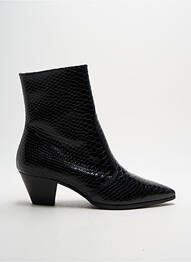 Botine/ghete țesătură satinată toc de 4 la 6 cm negru HOGL femme