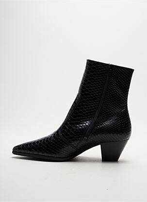 Botine/ghete țesătură satinată toc de 4 la 6 cm negru HOGL femeie