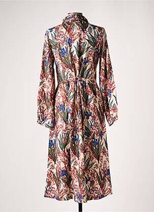 Rochie midi imprimeu floral mâneci lungi bej LE PETIT BAIGNEUR femeie