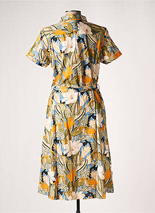 Rochie midi imprimeu floral mâneci scurte verde LE PETIT BAIGNEUR femeie