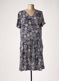 Rochie midi imprimeu floral mâneci scurte albastru LE PETIT BAIGNEUR femme