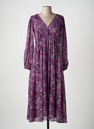 Rochie lungă mâneci lungi mâneci lungi violet SALSA femeie