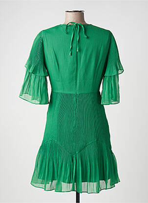 Rochie midi țesătură crep mâneci scurte verde SALSA femeie