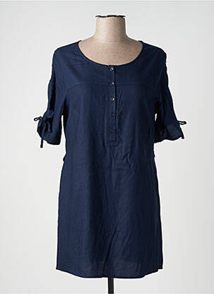 Rochie scurtă mâneci scurte mâneci scurte albastru BLANCHEPORTE femeie