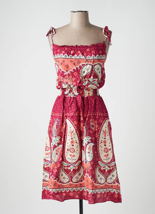 Rochie midi roz VILA femeie