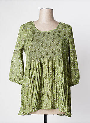 Tunică mâneci lungi verde BLANCHEPORTE femeie