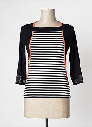 Tricou mâneci 3/4 mâneci 3/4 negru MOKA'S femeie