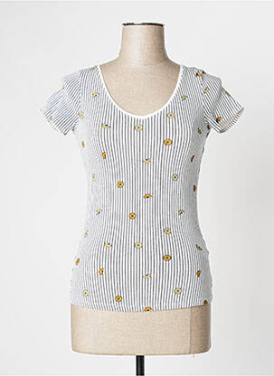 Tricou alb CAMAIEU femeie