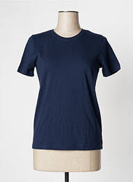 Tricou elasticitate mâneci scurte albastru MUJI femme