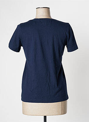 Tricou elasticitate mâneci scurte albastru MUJI femeie