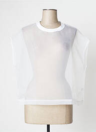 Top elasticitate mâneci scurte alb PASSIONATA femme
