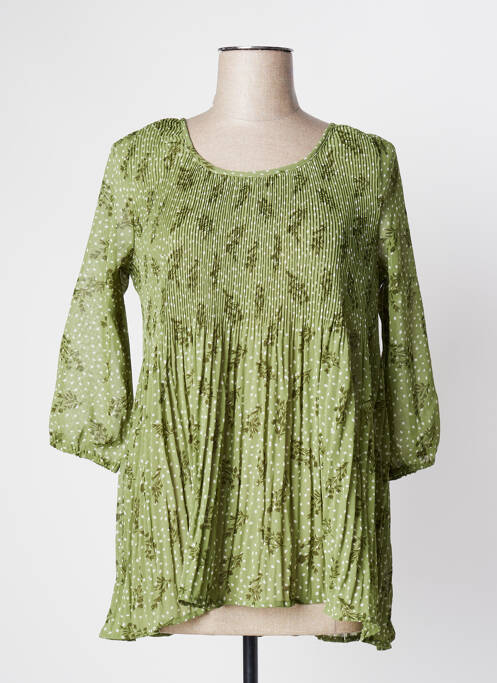 Tunică mâneci lungi verde BLANCHEPORTE femeie