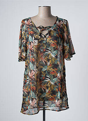 Tunică mâneci scurte negru BLANCHEPORTE femeie