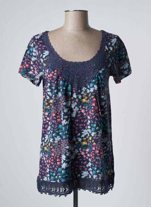 Tunică mâneci scurte albastru BLANCHEPORTE femeie