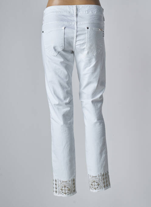 Pantalon slim alb MET femeie