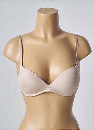 Sutien fără armatură top sutien push-up culoare piersică PASSIONATA femeie