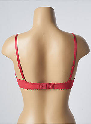 Sutien efect material satinat sutien cupe întregi cu decolteu înalt roșu PASSIONATA femeie