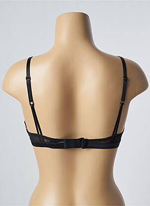 Sutien efect material satinat sutien cupe întregi cu decolteu înalt negru PASSIONATA femeie