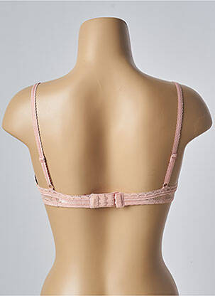 Sutien efect material satinat sutien cupe întregi cu decolteu înalt roz PASSIONATA femeie