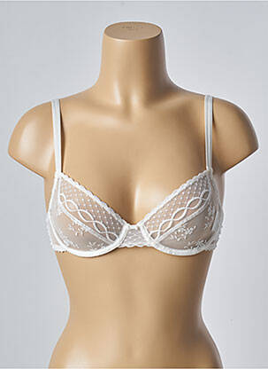 Sutien efect material satinat alb PASSIONATA femeie