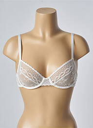 Sutien efect material satinat alb PASSIONATA femme