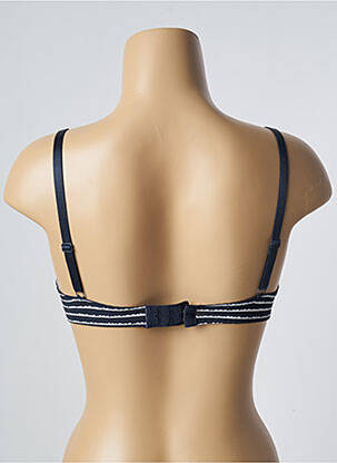 Sutien efect material satinat sutien cupe întregi cu decolteu înalt albastru PASSIONATA femeie