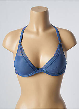 Sutien efect material satinat top sutien modelat albastru PASSIONATA femeie