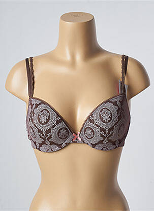 Sutien efect material satinat top sutien modelat maro PASSIONATA femeie