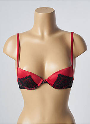 Sutien efect material satinat top sutien push-up roșu PASSIONATA femeie