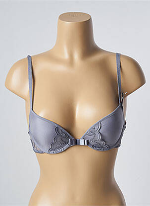 Sutien efect material satinat top sutien push-up gri PASSIONATA femeie
