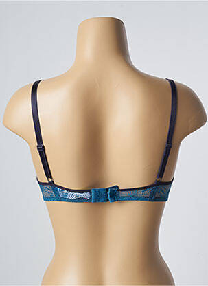 Sutien efect material satinat top sutien push-up albastru PASSIONATA femeie