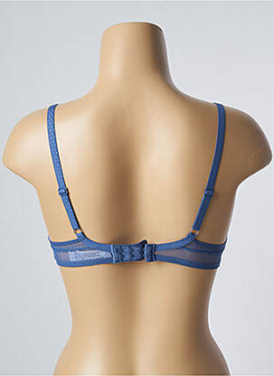 Sutien efect material satinat top sutien push-up albastru PASSIONATA femeie