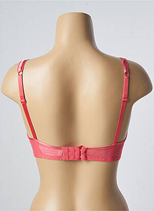 Sutien efect material satinat sutien cu susținere înaltă și burete detașabil roz PASSIONATA femeie