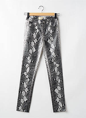 Pantalon slim talie elastică gri MET femeie
