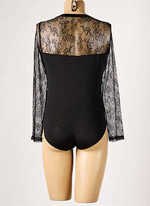 Body de lenjerie efect material satinat negru VALEGE femeie